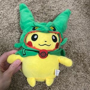 Pokémon Pikachu Rayquaza cape plush